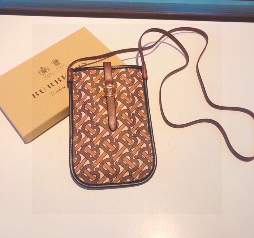 BURBERRY BROWN MOBILE PHONE BAGS AND COIN PURSES