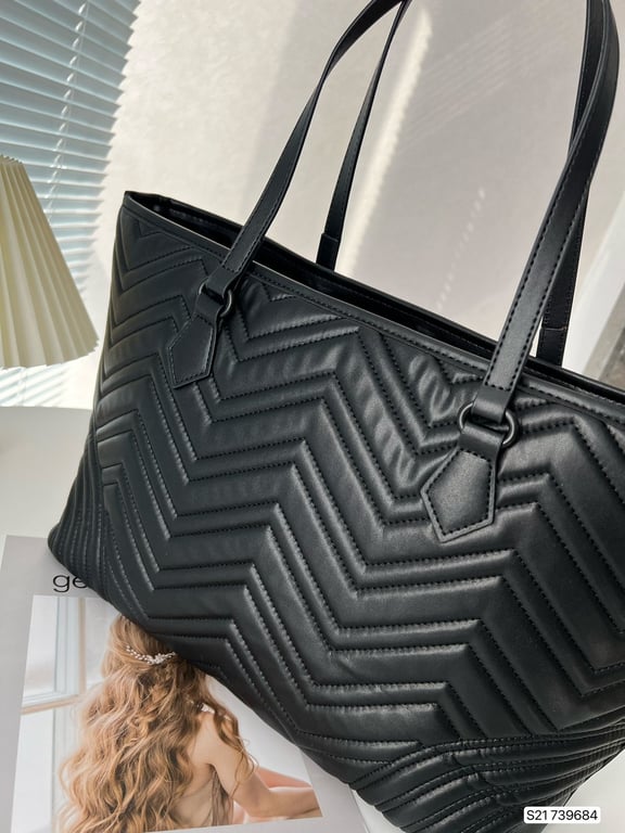 GUCCI MARMONT LARGE TOTE BAG BLACK 29CM HIGH QUALITY