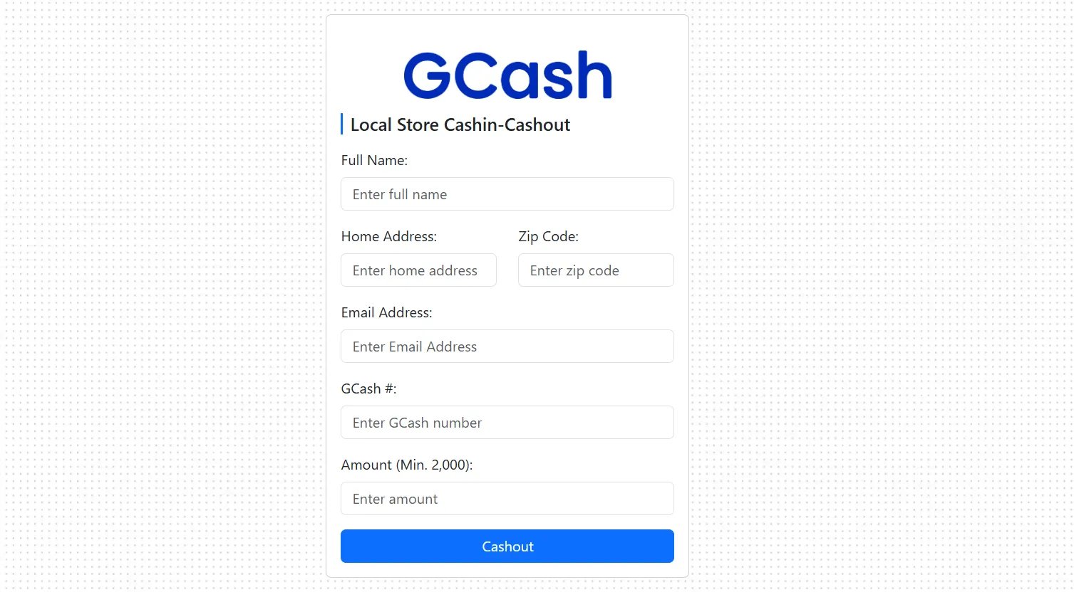 GCash Loan to Cash Converter Client project preview