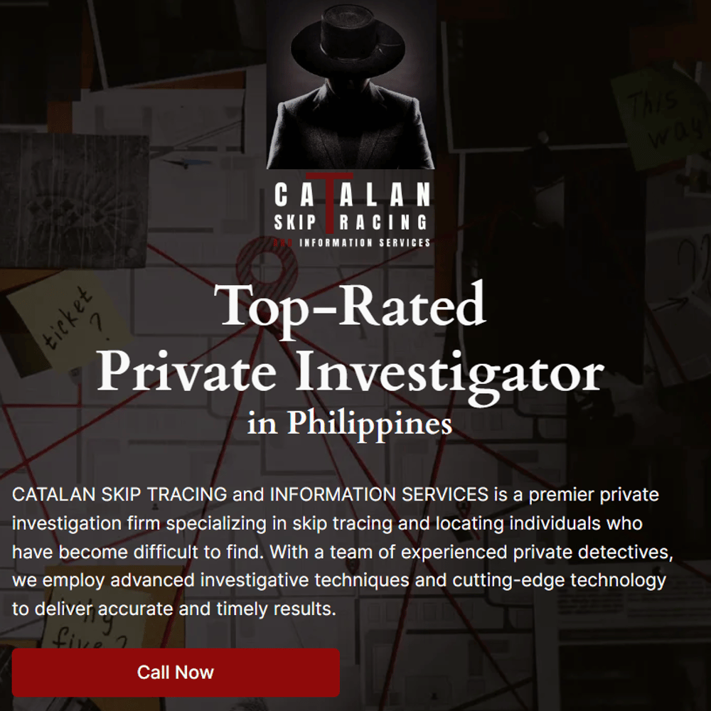 Catalan Skip Tracing and Information Services Landing Page