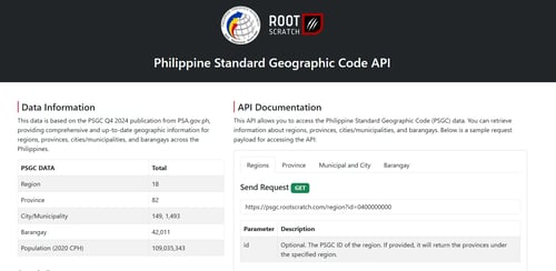 Philippine Standard Geographic Code API