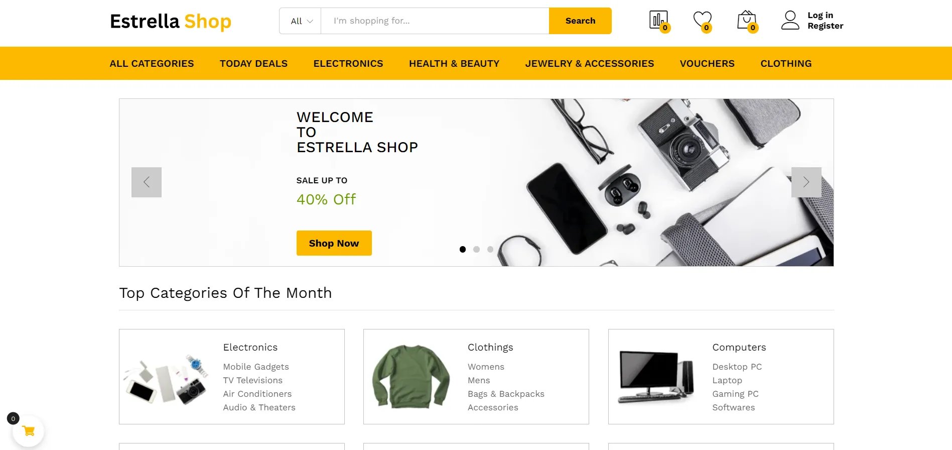 Estrella Shop project preview