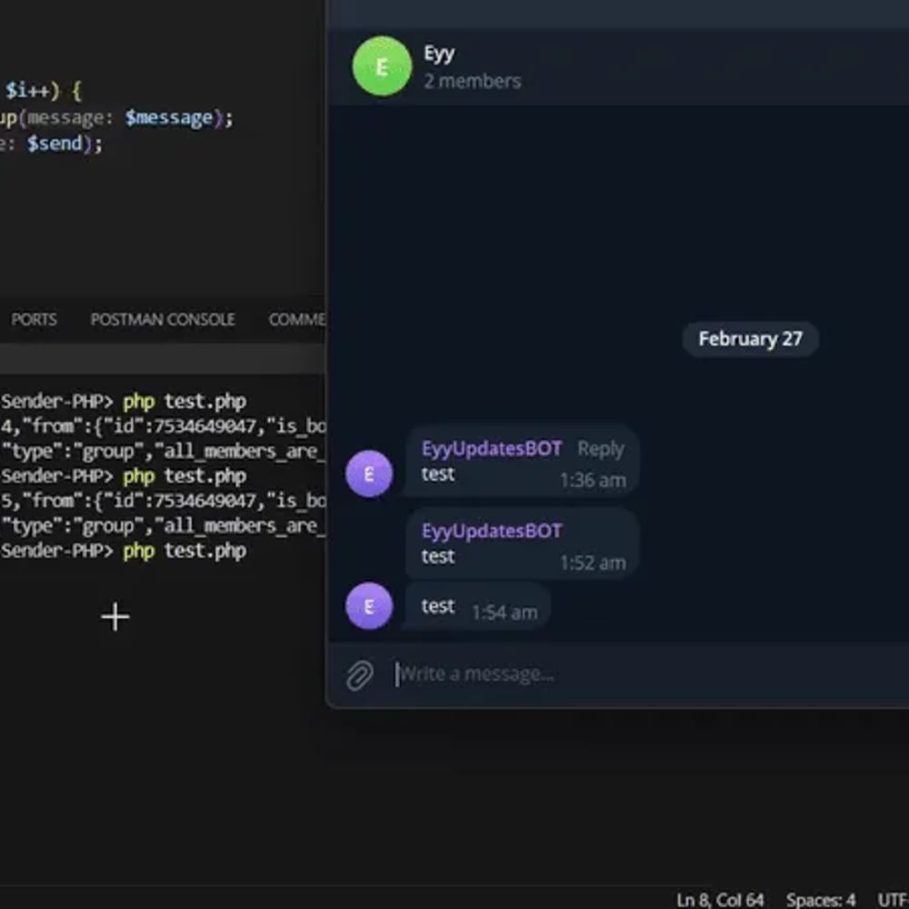 Basic Telegram Sender PHP Cover Image