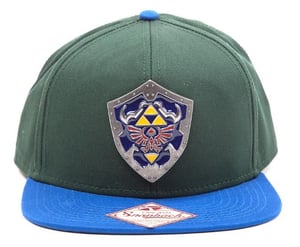 Snapback Cap: Legend of Zelda - Hylian Shield, Green/Blue cover