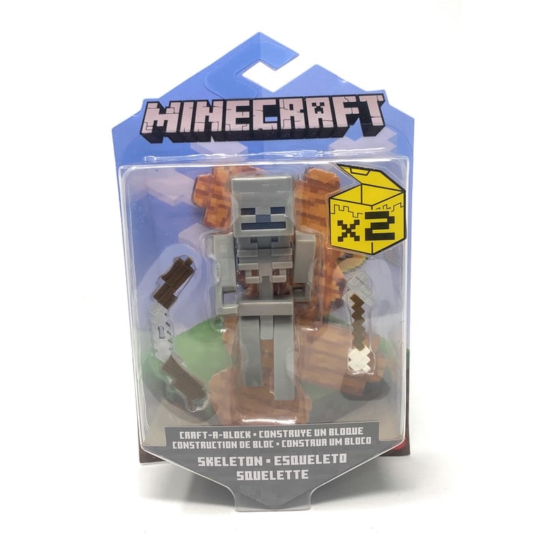 MINECRAFT Mattel Biome Builds - 8 cm Asst Figure - Steve in Netherite