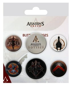 Badges 6-Pack - Assassin's Creed Odyssey, 2x32mm x 4x25mm viršelis