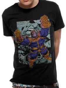 T-Shirt Marvel - Thanos Comic Strip, Black Size M cover