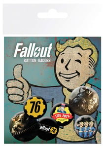Badges 6-Pack: Fallout 76, 2x32mm x 4x25mm cover