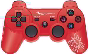 Couverture de Dragon Shock Bluetooth Controller - Red (PS3)