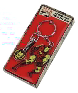 Marvel Comics - Iron Man Metal Keyring and Trolley Coin omslag