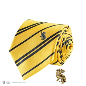 Harry Potter - Hufflepuff - Deluxe Tie with metal pin cover
