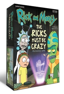 Rick and Morty - The Ricks Must Be Crazy Multiverse Board Game, 2-4 Players cover