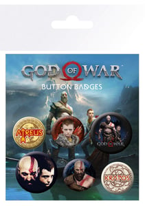 Badges 6-Pack: God of War, 2x32mm x 4x25mm cover