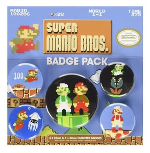 Badges 5-Pack - Super Mario Bros., 1x38mm x 4x25mm cover
