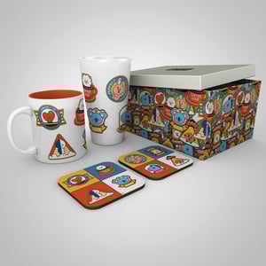 Gift Box: BT21 - Icons Mug, Large Glass and 2 Coasters cover