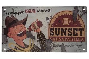 Metal Plaque: Fallout - Sunset Sarsaparilla kaas