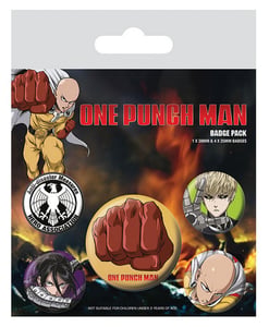 One Punch Man - Badges 5-Pack, 1x38mm x 4x25mm cover
