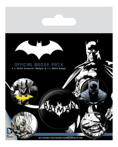 Couverture de Badges 5-Pack: DC Comics - Batman, 1x38mm x 4x25mm