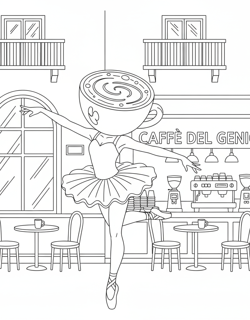Ballerina Cappuccina Coloring Pages 2025 Free Prints