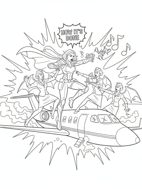 Huntrix fighting demon flight attendants on private jet singing How It's Done