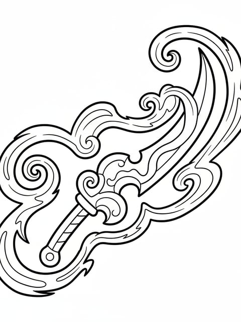 Mira Gok-do weapon with swirling magical energy detailed design