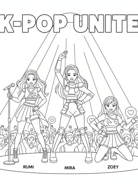 Rumi Mira Zoey K-pop concert in spotlight with cheering fans