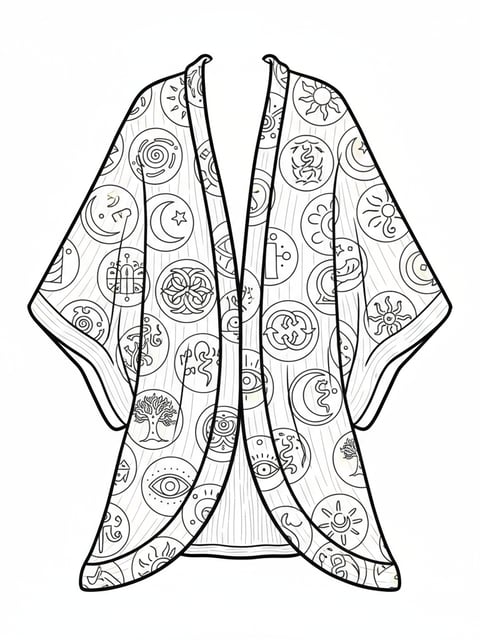 Rumi magical jacket with glowing patches and symbols detailed design