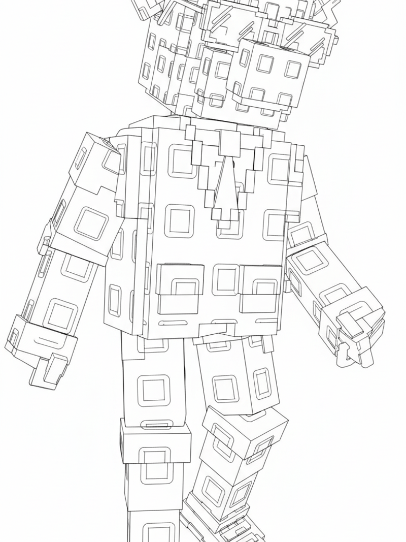 Tim Cheese friendly cheese wheel with Swiss holes Plants vs Brainrots coloring page