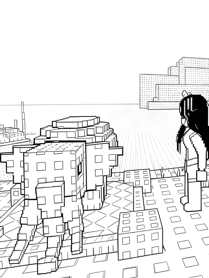 Active Plants vs Brainrots tower defense battle gameplay scene coloring page