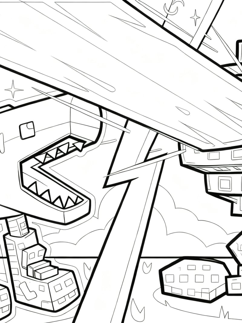 Roblox Plants vs Brainrots official game logo title screen coloring page