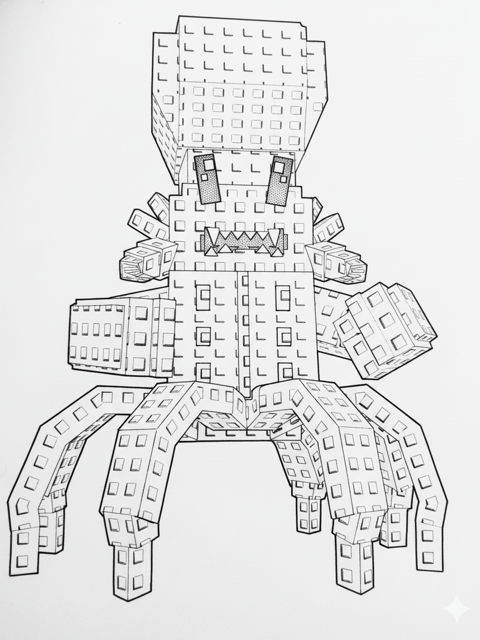 Chef Crabacadabra magical chef crab with spatula wand Plants vs Brainrots coloring page
