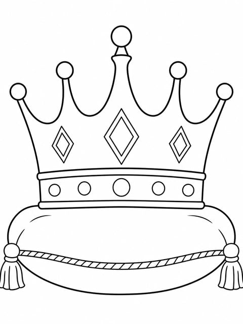 royal crown princess coloring page printable