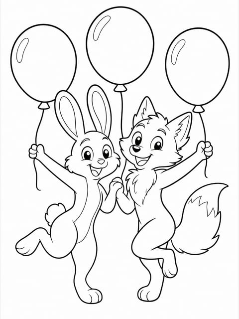 Zootopia celebration finale with Judy Hopps and Nick Wilde dancing coloring page
