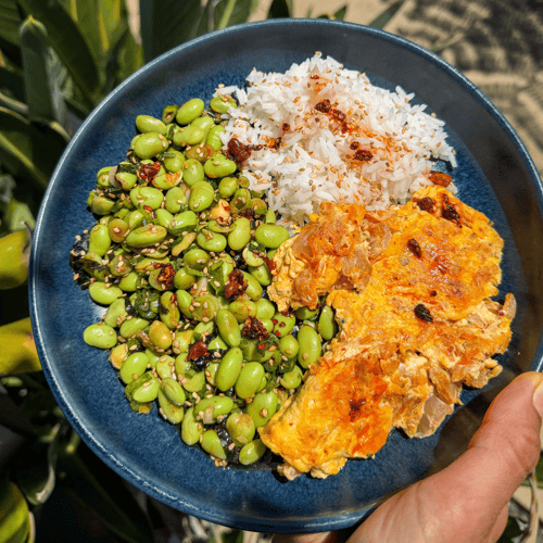 Kimchi & Edamame Rice Bowl