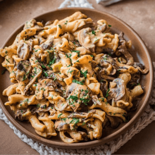 Creamy Vegan Mushroom Stroganoff