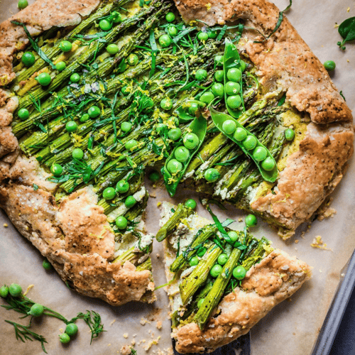 Savory Asparagus Galette with Vegan Ricotta