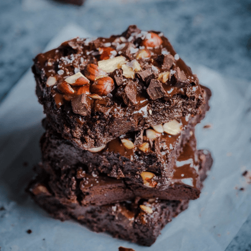 Vegan Tahini Brownies (Fudgy and Gluten Free)