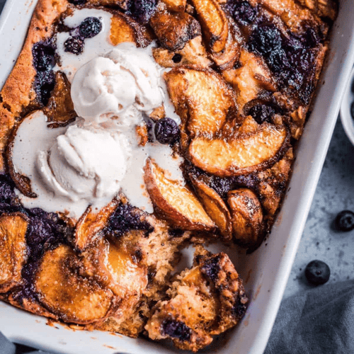 Vegan Brown Butter Peach Cobbler