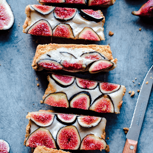 Vegan Fig Tart with Coconut-Cashew Cream (Gluten Free)