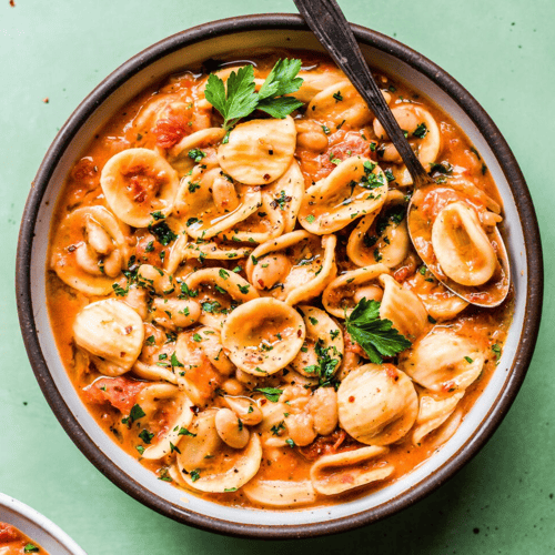 Vegan Italian White Bean and Pasta Stew