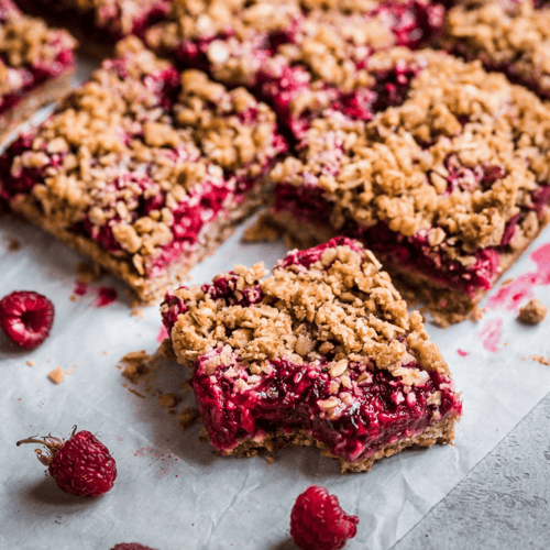 Vegan Raspberry Crumble Bars