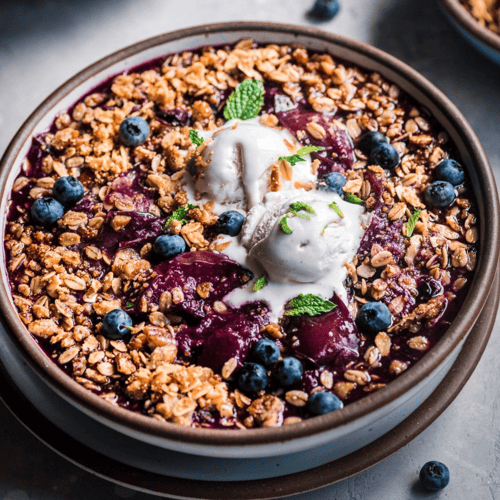 Vegan Instant Pot Nectarine Berry Crisp