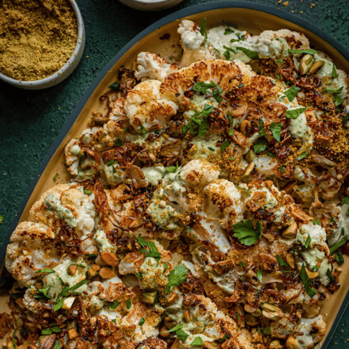 Cauliflower Steaks with Caramelized Shallots