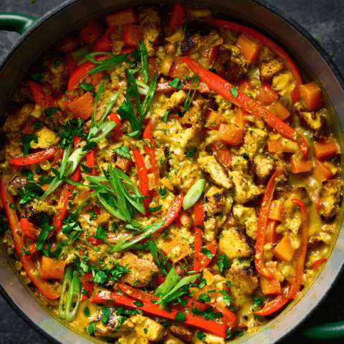Creamy Coconut Rice with Five Spice Tofu