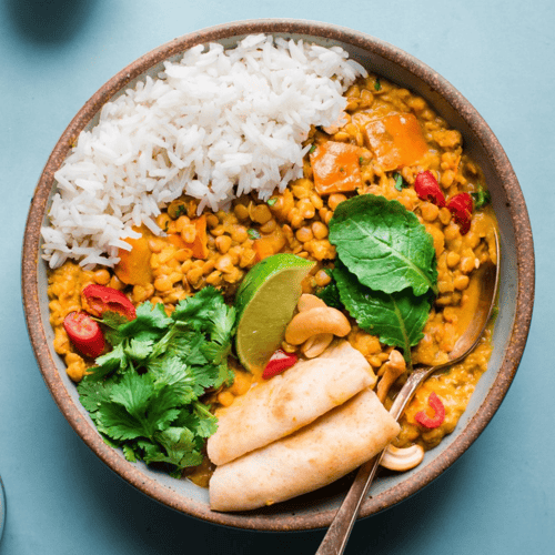 Instant Pot Butternut Squash Lentil Curry