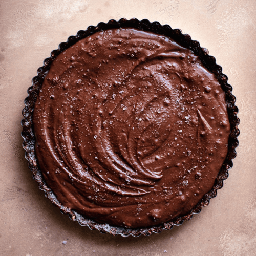 Vegan Salted Chocolate Cream Tart