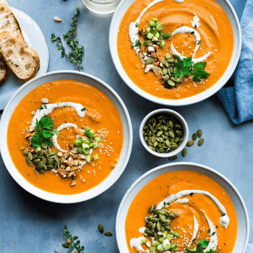 Spicy Instant Pot Carrot Harissa Soup