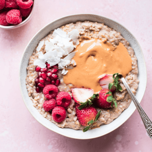 Vegan Instant Pot Peanut Butter Banana Oatmeal
