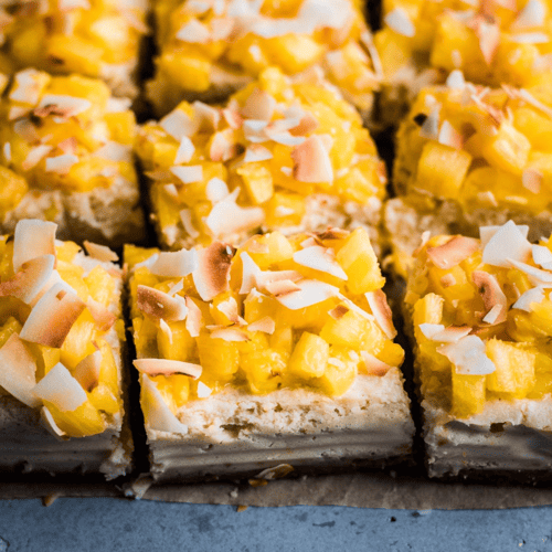 Vegan Piña Colada Cheesecake Bars