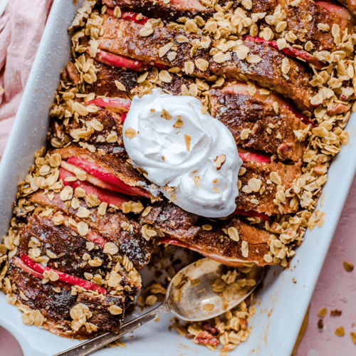 Vegan Apple Cinnamon French Toast Casserole